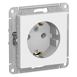 Механизм розетки с/з, 16А, AtlasDesign белый SchE ATN000143